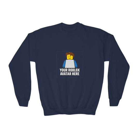Custom Roblox Kids Sweatshirt – Gildan 18000B Youth Crewneck